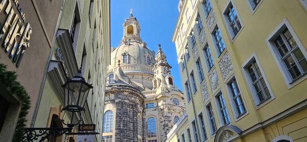 Dresden, Germany – September 2, 2023: Traditional architecture in Dresden,  Germany.