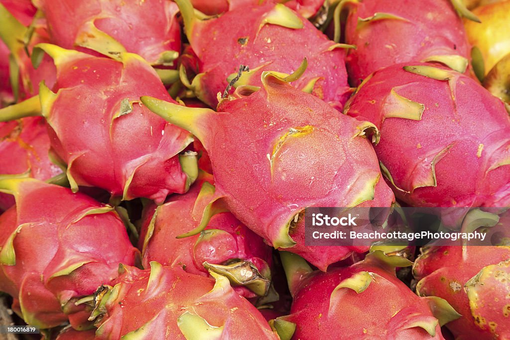 Dragon Fruit A close up view of Dragon fruit. Chinatown Stock Photo