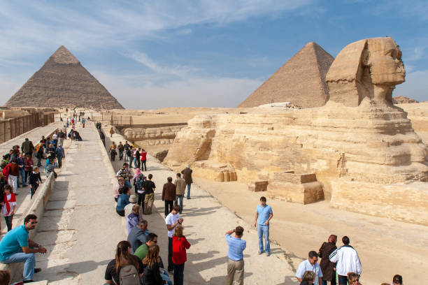 piramidy sfinksa i gizy el kair, egipt - civilization zdjęcia i obrazy z banku zdjęć