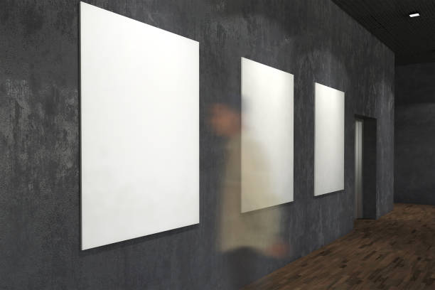 istock Poster Exhibition Gallery Hall Interior 3D Rendering 1800202401