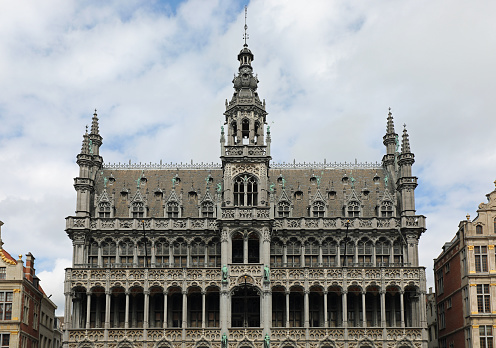 Brussels, B, Belgium - August 19, 2022: Palace with City Museum called Musee de la ville in main square