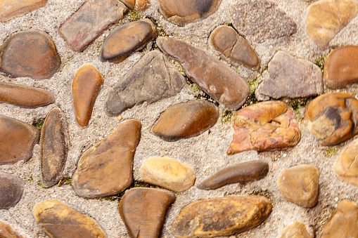 Abstract texture of  stones  on the street