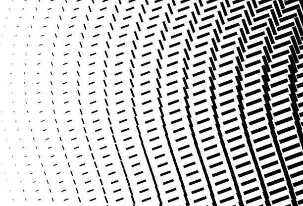 Vector illustration of Abstract pattern of black lines on white background.