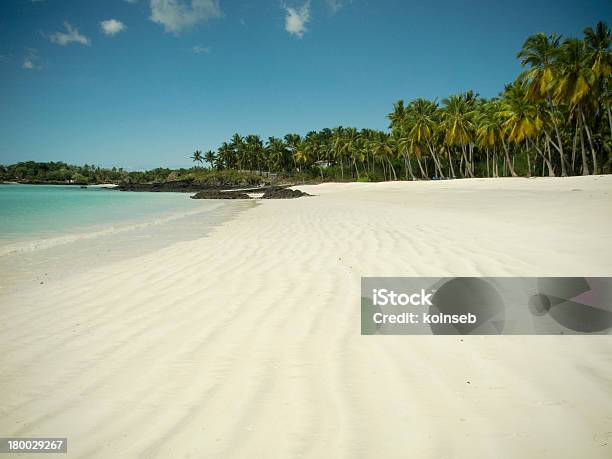 Empty White Sand Beach On Paradise Island Stock Photo - Download Image Now - Africa, Beach, Beauty In Nature