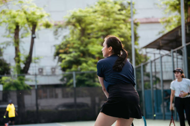 istock Women's Tennis doubles 1800295776