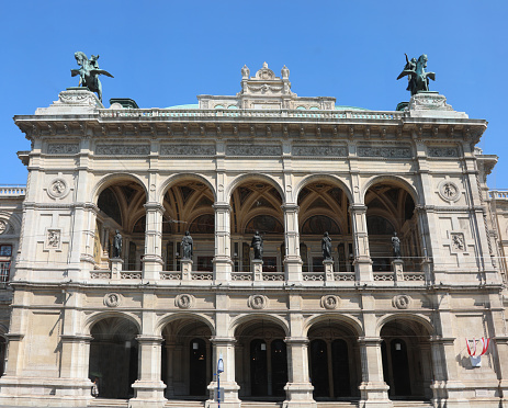 Vienna, WIEN, Austria - August 22, 2023: Opera Palace also called wiener staatsoper
