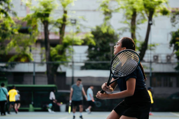 istock Women's Tennis doubles 1800328896