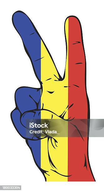 Znak Pokoju Z Flaga Rumunii - Stockowe grafiki wektorowe i więcej obrazów Bukareszt - Bukareszt, Ciało ludzkie, Duchowość