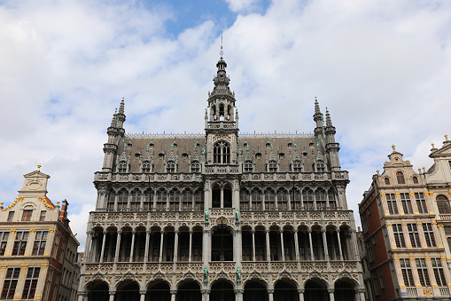 Brussels, B, Belgium - August 19, 2022: House of the King also called Maison du Roi in french language is a  building located on Grand-Place