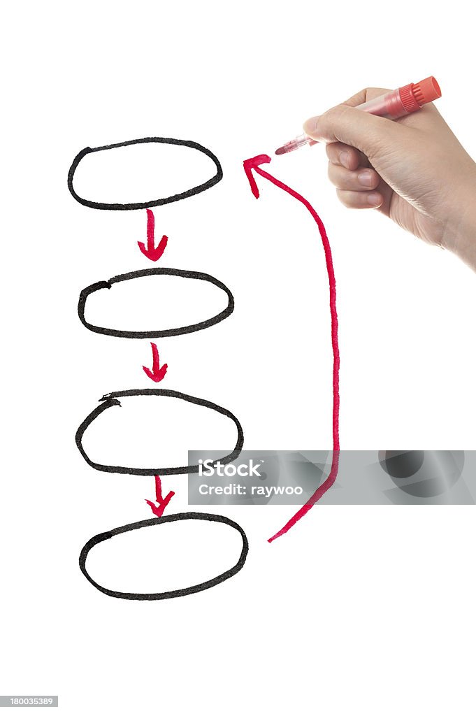 Diagrama de fluxo de trabalho - Royalty-free Bicicleta Foto de stock