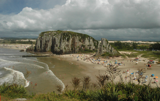 Beach of Guarita, health-resort of Towers, Rio Grande do Sul, Brazil Torres is a city on the coast of south Brazil in the state of Rio Grande do Sul.