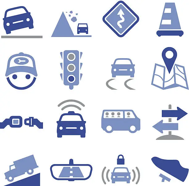 Vector illustration of Road Icons - Pro Series