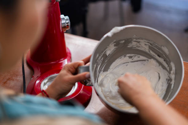 istock Chef prepares a beautiful and delicious cake for Christmas 1800392600