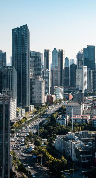 istock Skyscraper cluster of Wuhan Financial District in China 1800414405
