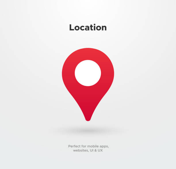 Location icon symbol Location icon sign vector symbol famous place stock illustrations
