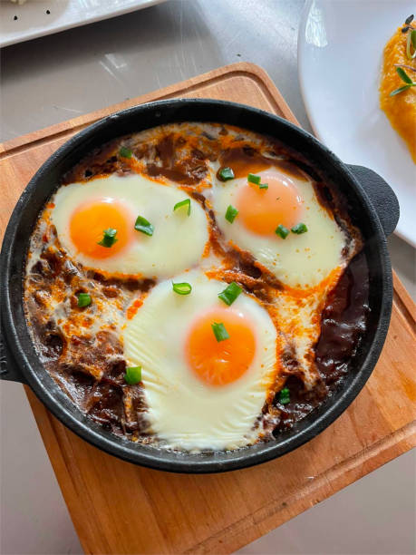 istock incredibly delicious scrambled eggs appetizing English breakfast 1800438236