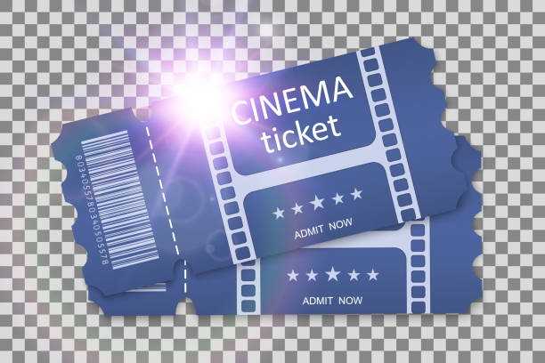 istock Tickets for attending an event or film on a transparent background. Beautiful modern travel flyers. 1800440903