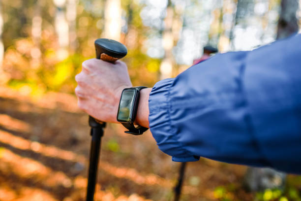 istock Woman on a hiking route 1800448258
