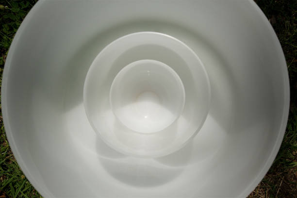 istock Crystal bowl for the performance of music. 1800455987