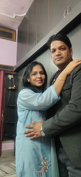 Romantic Couple posing for selfie auto mode for presenting Love bonding.