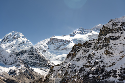 Kanchenjunga North Base Camp aka Pangpema in the Himalayas of Taplejung Mountains in Nepal