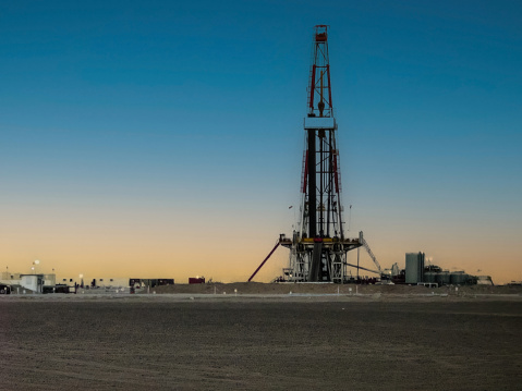Drilling rig in the Saudi oil filed