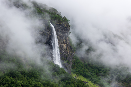 Rjoandefossen is a waterfall near Flam, Norway