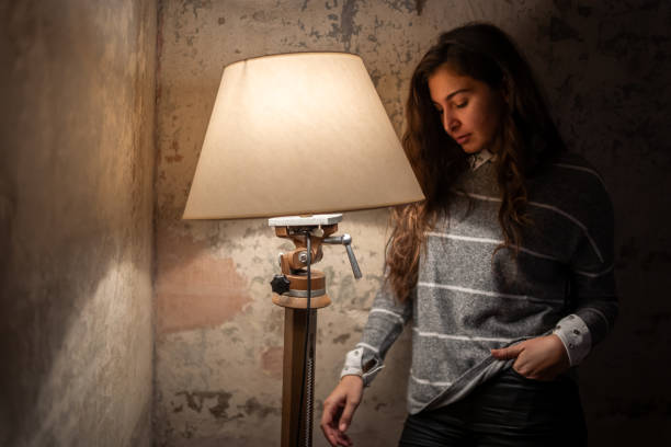 istock Young photo model in the old mansion 1800574970