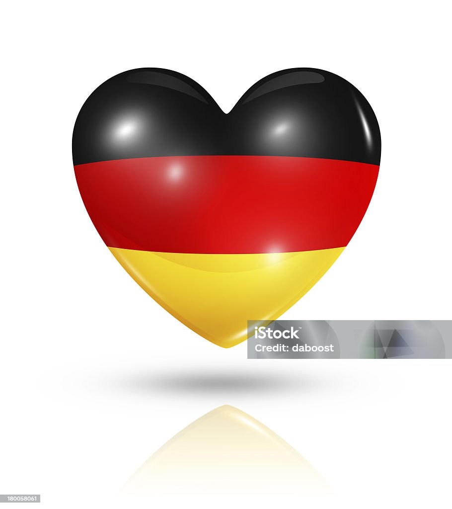 Liebe Herz-Symbol Deutschland-Flagge - Lizenzfrei Deutsche Flagge Stock-Foto