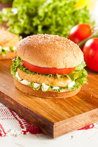 istock Breaded Chicken Patty Sandwich on a Bun 180059839