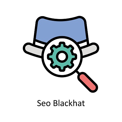 SEO Black hat vector filled outline Icon Design illustration. Business And Management Symbol on White background EPS 10 File