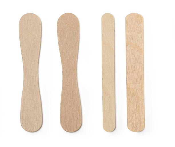 istock Ice cream wooden sticks. 1800613675