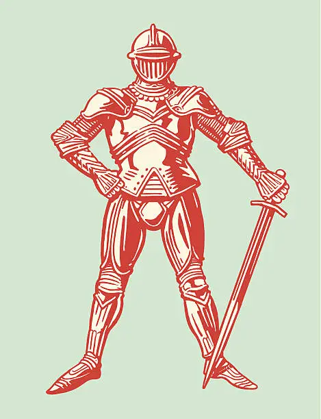 Vector illustration of Suit of Armor