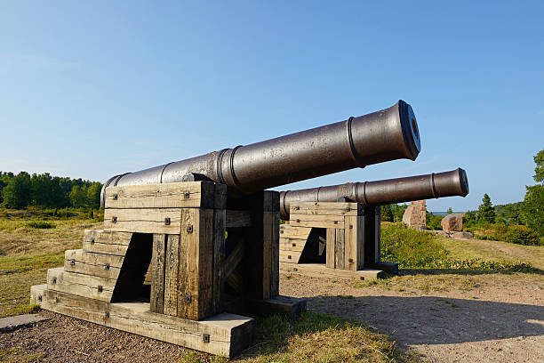 Guns of Bomarsund fortress Aland Islands, Finland åland islands stock pictures, royalty-free photos & images