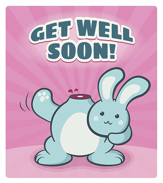 stockillustraties, clipart, cartoons en iconen met get well soon - beterschap