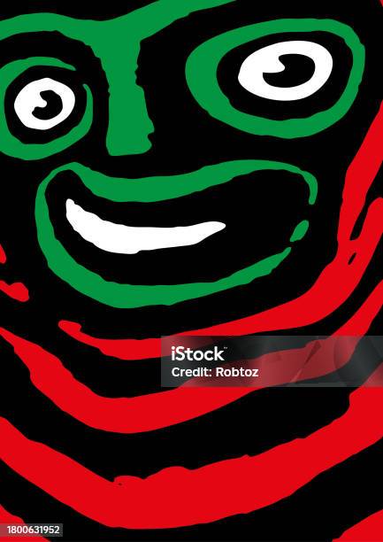 Distorted Face Background Drawing Of A Distorted Face Vector Illustration Stock Illustration ...