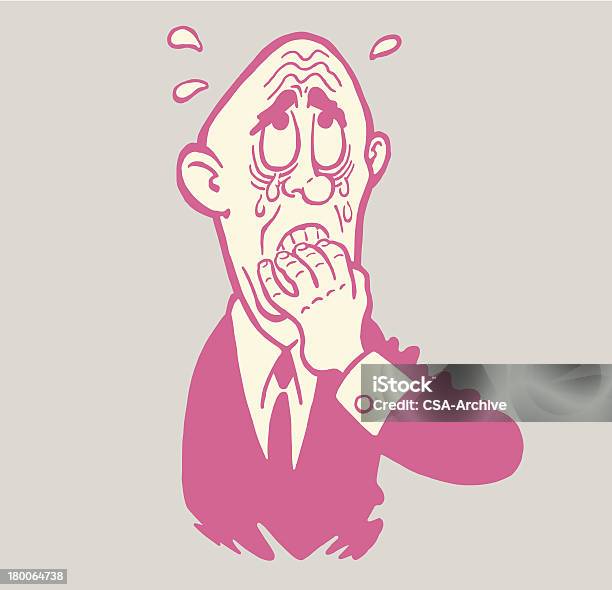 Обеспокоенный Человек — стоковая векторная графика и другие изображения на тему Кусать ногти - Кусать ногти, Бизнес, Бизнесмен