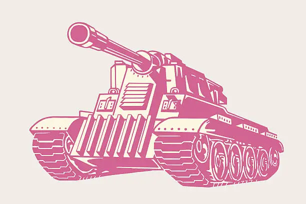 Vector illustration of Military Tank