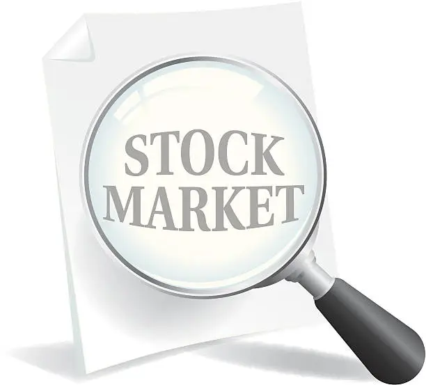 Vector illustration of Taking a Closer Look at the Stock Market