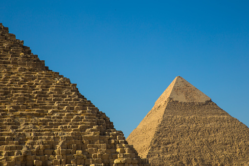 giza pyramids in cairo view during the day