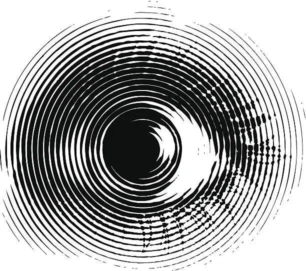Vector illustration of Eye Terrified
