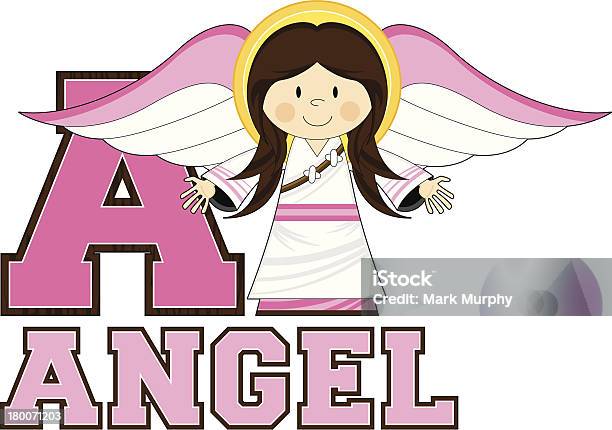 Vetores de Angel Aprendizagem Letra A e mais imagens de Anjo - Anjo, Aprender, Asa animal