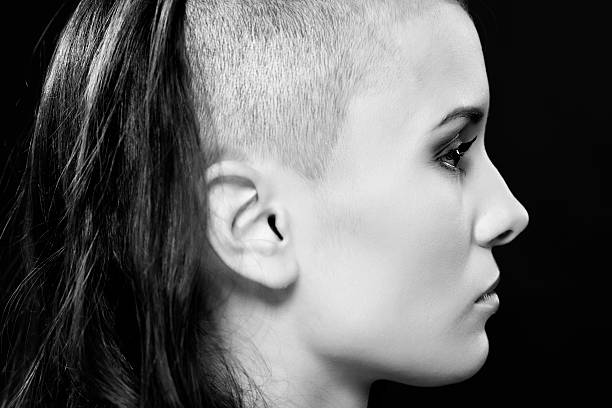 istock Girl with partially shaved head 180071754