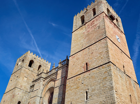 The Cathedral of Santa Maria in Siguenza. Province of Guadalajara, Castilla la Mancha, Spain, Europe