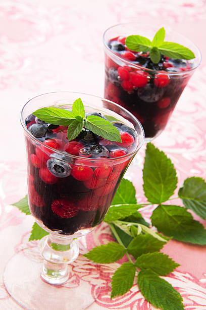 istock Champagne jelly with berries. 180073183