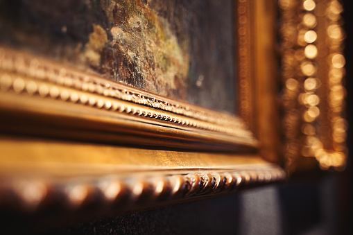Ornate picture frame - close-up