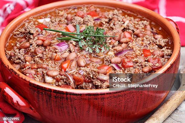 Chili With Pot Meat Stock Photo - Download Image Now - Bean, Beef, Chili Con Carne