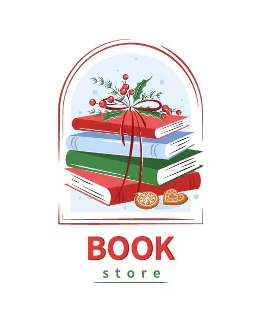 Vector illustration of book store winter 03 new