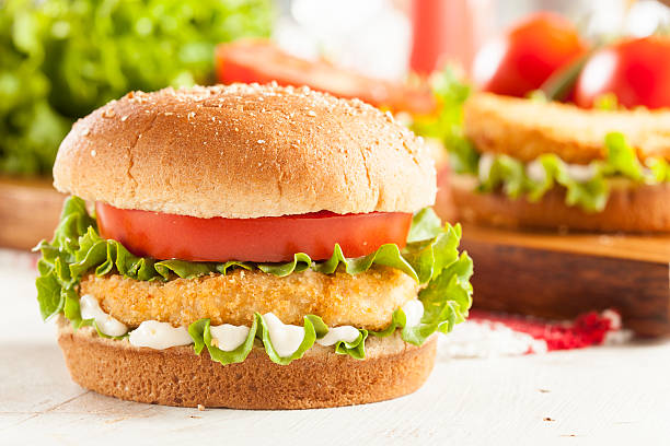 istock Breaded Chicken Patty Sandwich on a Bun 180078215
