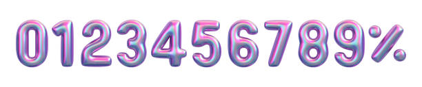 Realistic vector inflated holographic colors balloons numbers. Set for anniversary or discount design. Realistic vector inflated golden balloons numbers. Set for anniversary or discount design one two three four five six seven eight and nine stock illustrations